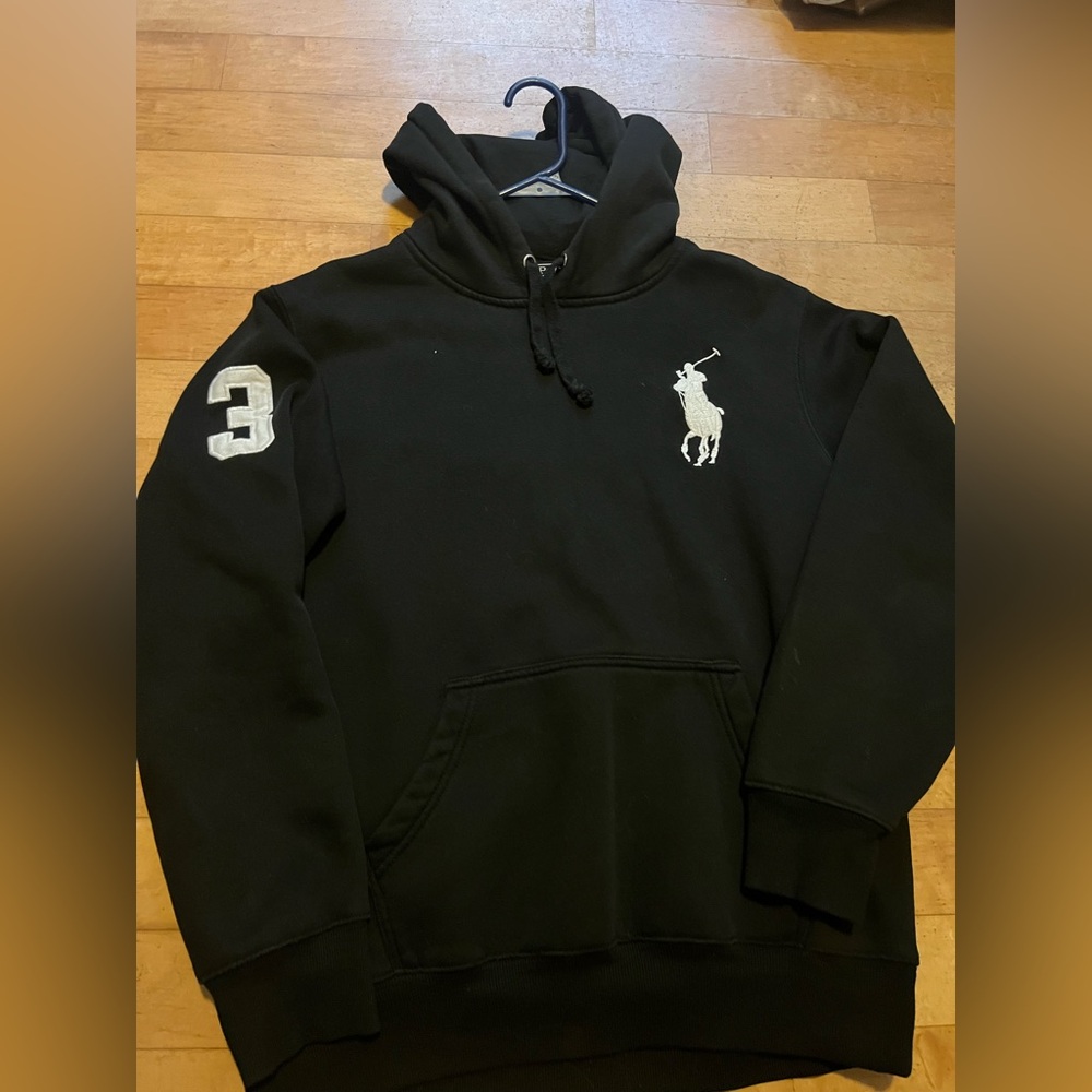 Ralph Lauren Black Custom Fit Hoodie